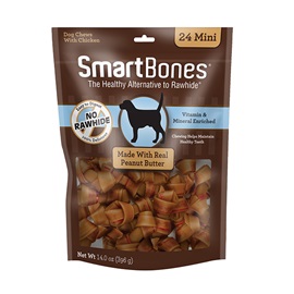 Peanut Butter Classic Bone Chews - Mini